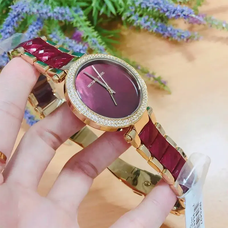 Michael Kors Parker Red Burgundy Dial Ladies Watch- MK6427 Watch