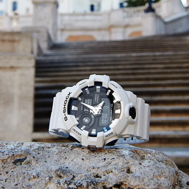 Ga 700 G Shock Blanco Original Casio G-Shock Dual-time White Band