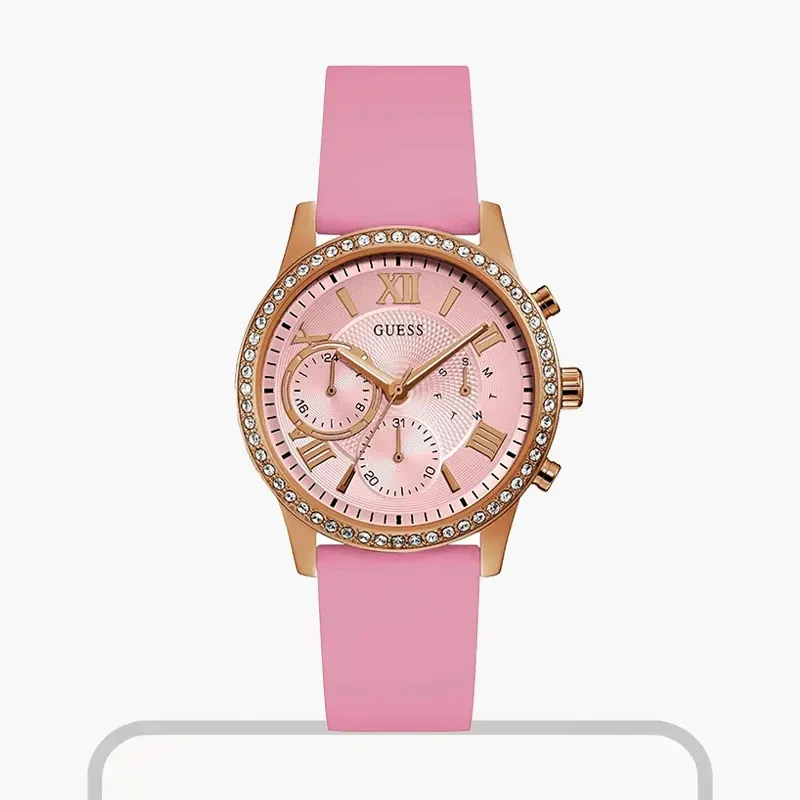 Guess Solar Multifunction Pink Ladies Watch- W1135L2 Watch Shop BD