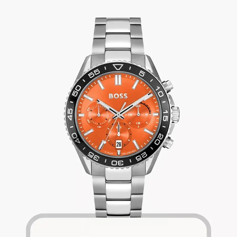 Hugo Boss Runner Chronograph Orange Dial Casual Men's Watch