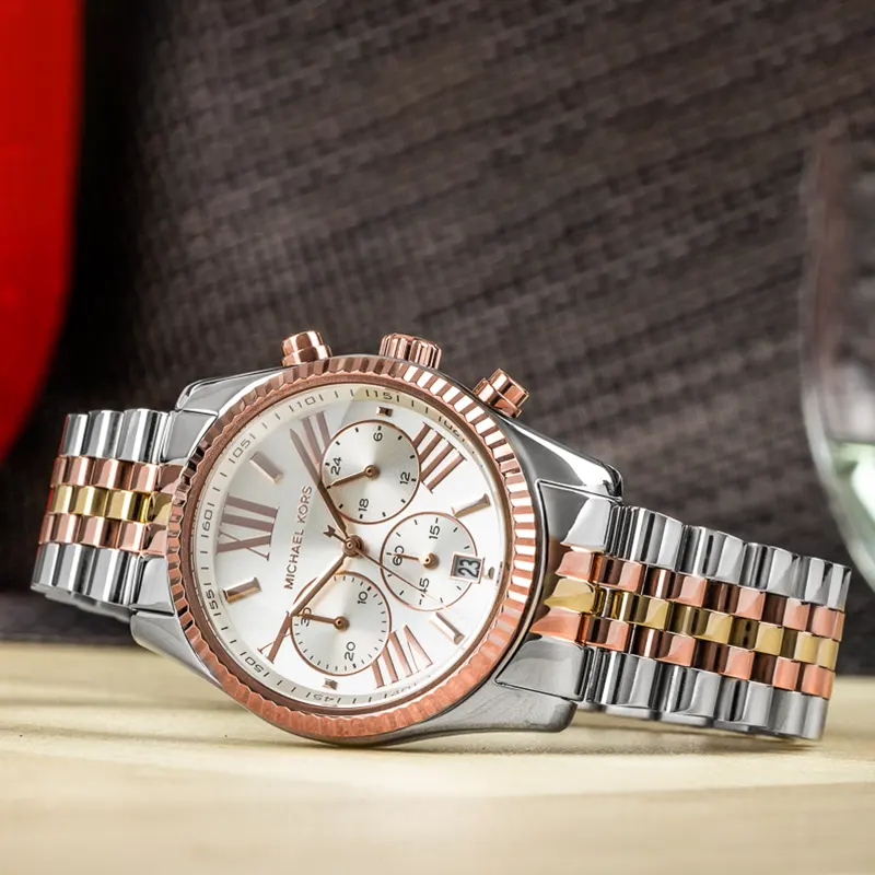 Tri Tone Watch Women's Lexington Michael Kors Watch Michael
